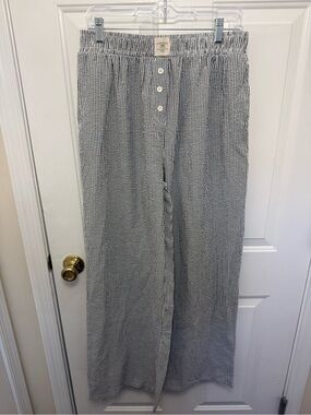 Sunkissed Coconut Blue Striped Boxer Pants Size XL Loungewear Comfy